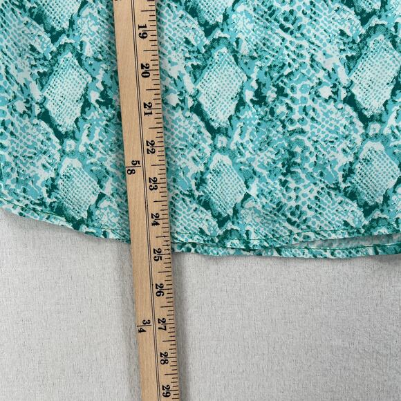 FEATHER AND FIND Paradisio Ruffle Top  and Relax Pant Set Womens XS Blue Python - Picture 9 of 16